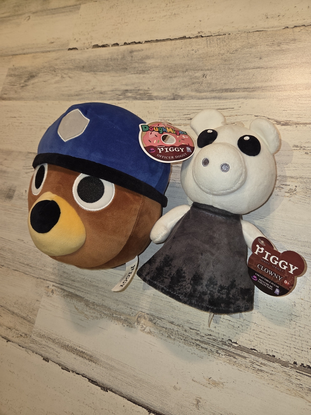 New Piggy Plush Duo — White Pig & Officer Bear (Piggy Series) Roblox Stuffed Toy